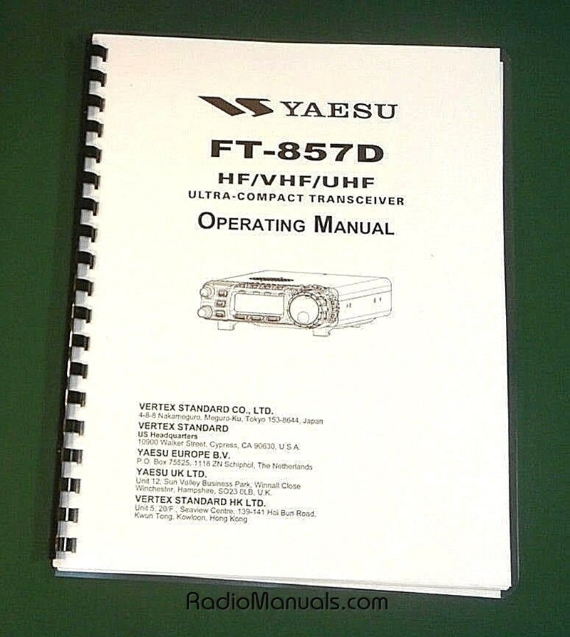 Yaesu FT-857D Instruction Manual - Click Image to Close